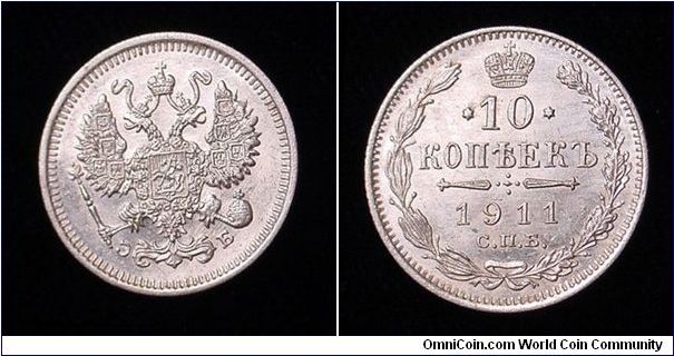 1911 Russia 10 Kopeks

*****SOLD*****