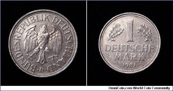 1981 German 1 Duetch Mark