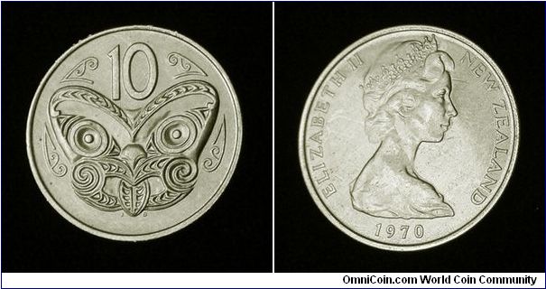 1970 New Zealand 10 Cent
