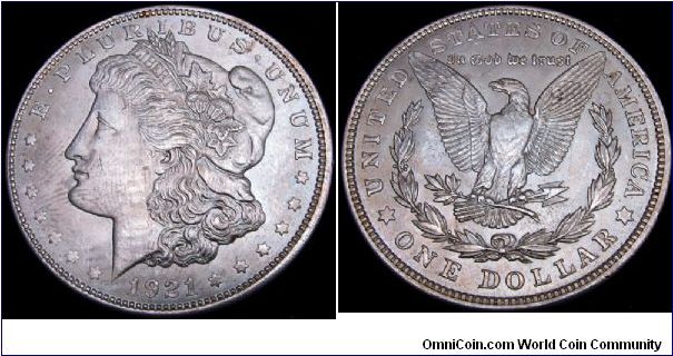 1921P VAM30 Pitted Die below arrowheads and field at eagle's right