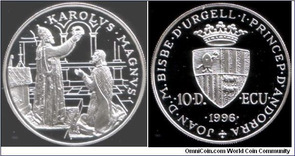 `Pope Crowning Charlemagne' silver 10 diners