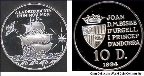 `Discovery of The new World' silver 10 diners