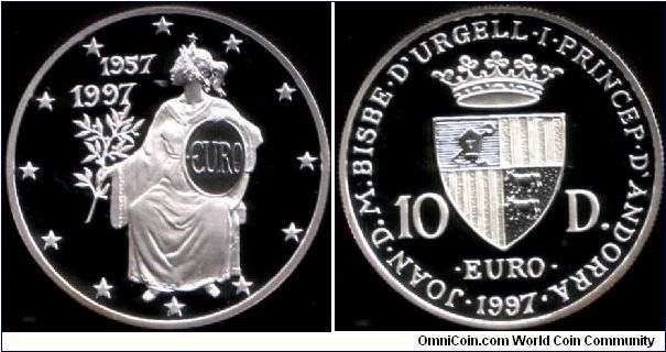 `Treaty of Rome' silver 10 diners
