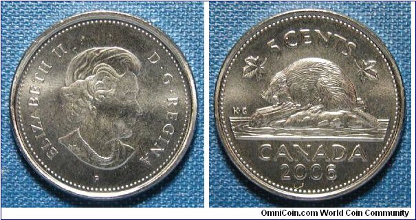 2006 Canada 5 Cents, terrible quality, taken from Mint Set.
