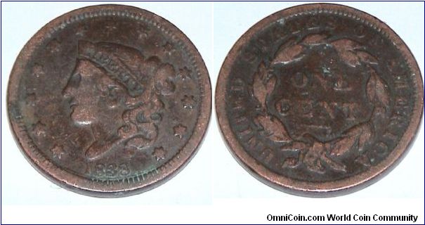 1 Cent. Coronet type