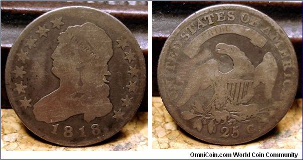 Bust Quarter, raw.
Just found out this is a 1818/5 overdate!
