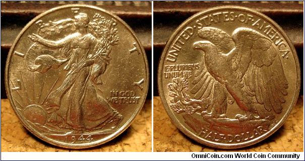 Walking Liberty Half Dollar, raw.