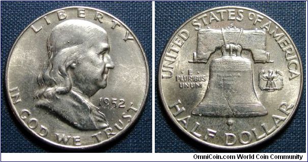 1952-S Franklin Half Dollar