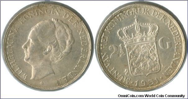 Wilhelmina 2.5 Gulden
