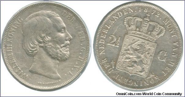 Willem III 2.5 Gulden