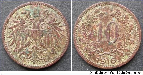 10 heller
Diameter: 19 mm
Copper-Nickel-Zinc
Mintage 14.804.000 coins.