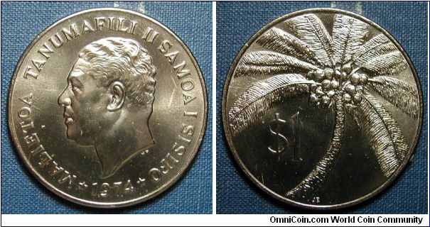 1974 Western Samoa Dollar