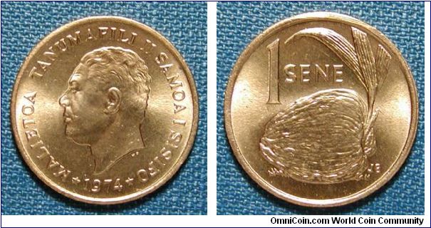 1974 Western Samoa 1 Sene