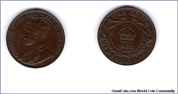 Pre Canada Newfoundland Large cent