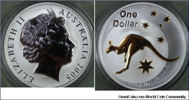 Gold Plated Silver Kangaroo

Mintage: 12,500