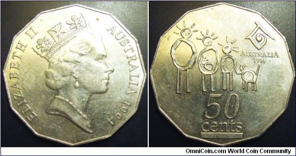Australia 1994 50 cents. Commemorating Australia 94. Wow coundition - found it in 2007.