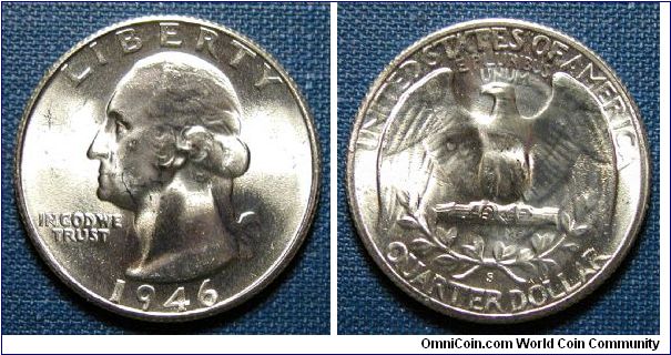 1946-S Washington Quarter