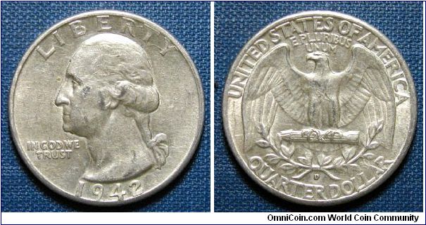 1942-D Washington Quarter