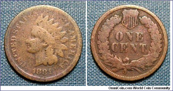1881 Indian Head Cent
