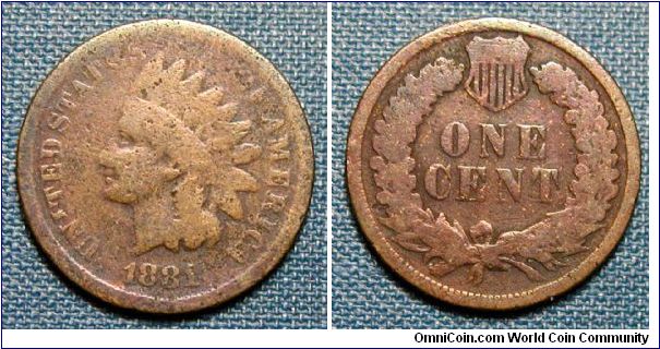 1881 Indian Head Cent