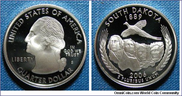 2006-S South Dakota Silver Proof Quarter