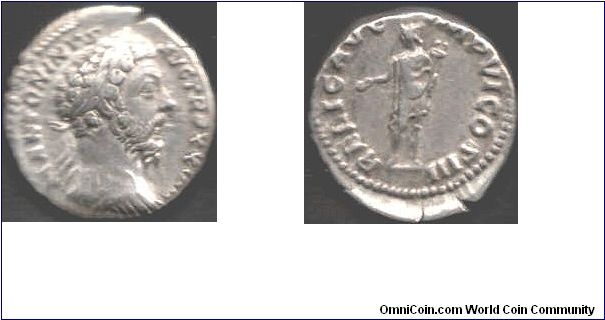 Nice portrait of Marcus Aurelius  (161-180 ad)on a scarcer type silver denarius. Mercury reverse and datable to 173/4 ad.