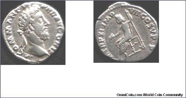 Portrait of Commodus as Augustus (180-192 ad)on a silver denarius. Sadly, he was a bit of a blood thirsty S.O.A.B.