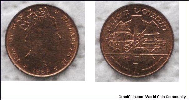 Isle of Man, 1 penny, 1988, bronze