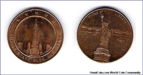 Undated I think
Its is a Whitehead And Hoag Piece
empire State Building/Satue Of Liberty