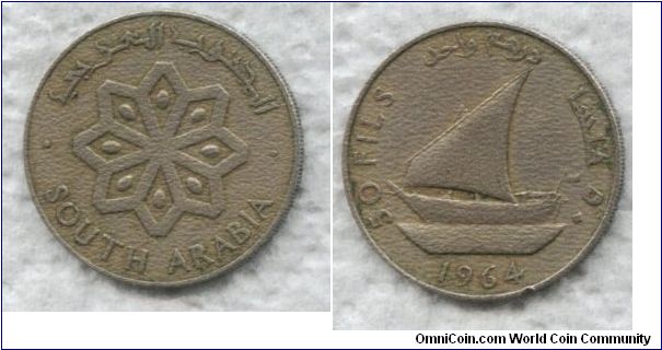 South Arabia, 50 fils, 1964