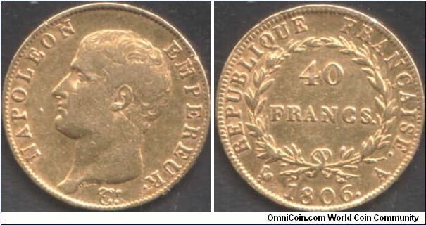 Napoleon gold 40 Francs