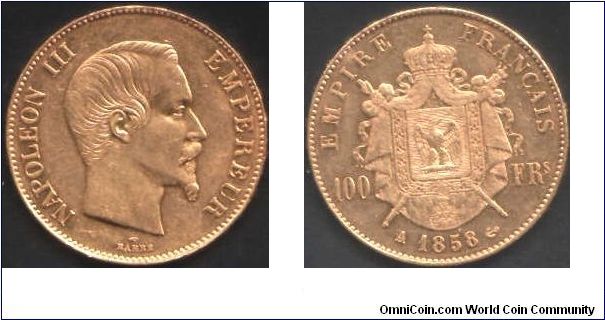 Napoleon III gold 100 francs