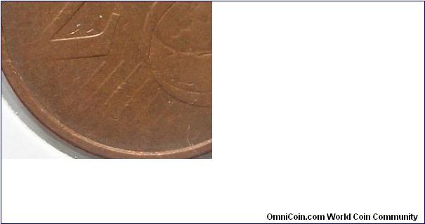 filled die 2 cents,euro missing stars ireland