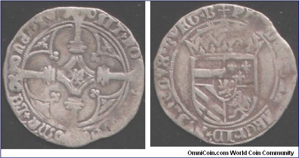 Double gros of Philip IV (`The Handsome'), Duke of Burgundy and Count of Flanders, also Philip I of Castile. This coin was issued for Luxembourg.