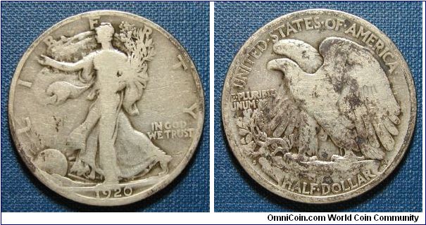 1920-S Walking Liberty Half Dollar