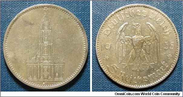 1935-A Germany (Third Reich) 5 Reichsmark