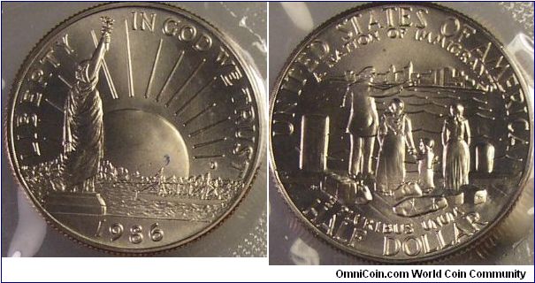 Statue of Liberty Commerative half dollar