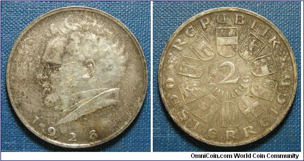 1928 Austria 2 Schilling