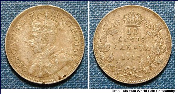 1917 Canada 10 Cents