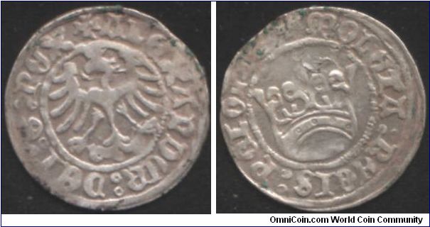 Alexander, King of Poland 1501 -6 and Grand Duke of Lithuania. I think that this coin is a silver grosz.