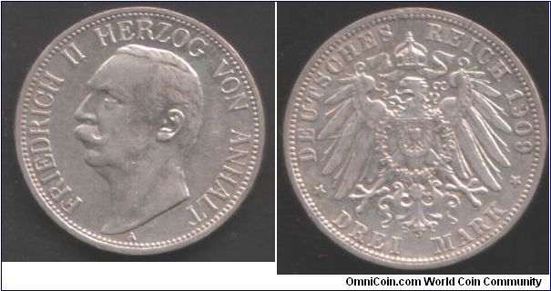 Anhalt 3 Marks of Friedrich II.