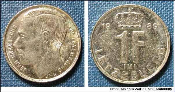 1989 Luxembourg 1 Franc