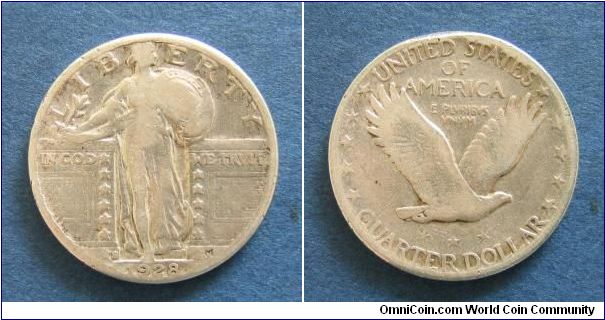 25 cents, S, 0.900 silver