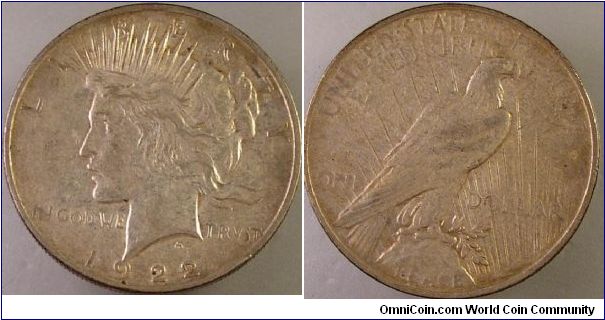 1922 D Peace dollar
(Bulk silver)