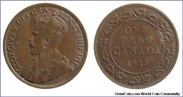 1918 Canadian Cent