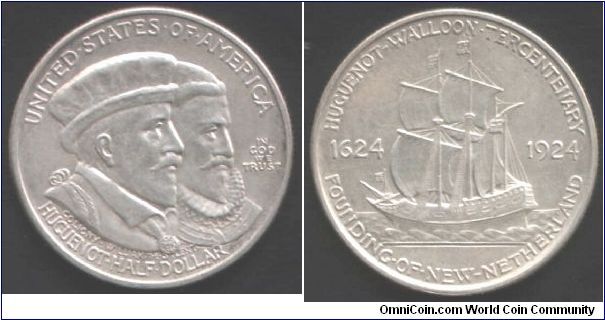 Huguenot $1/2.
Ship ahoy!