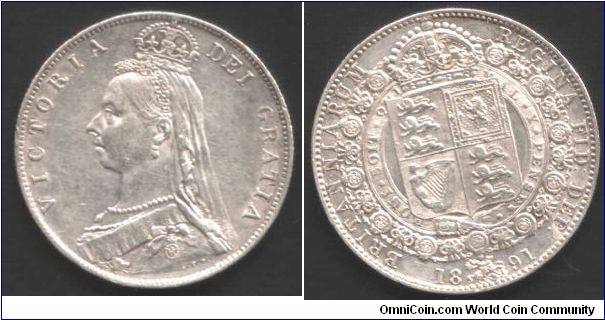 Victoria Half crown from her Jubilee years. Nice High grade coin.