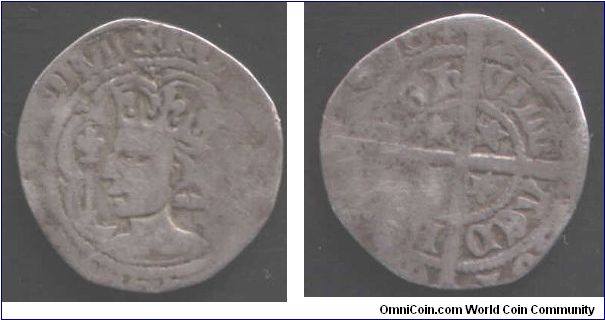 Half groat of Robert II circa 1371. Decent portrait coin.