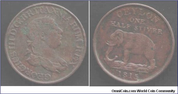 copper 1/2 stiver George III.