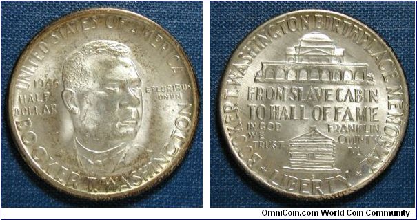 1946-D Booker T Washington Half Dollar